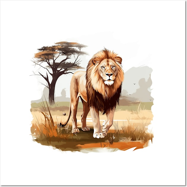 Wild African Lion Wall Art by zooleisurelife